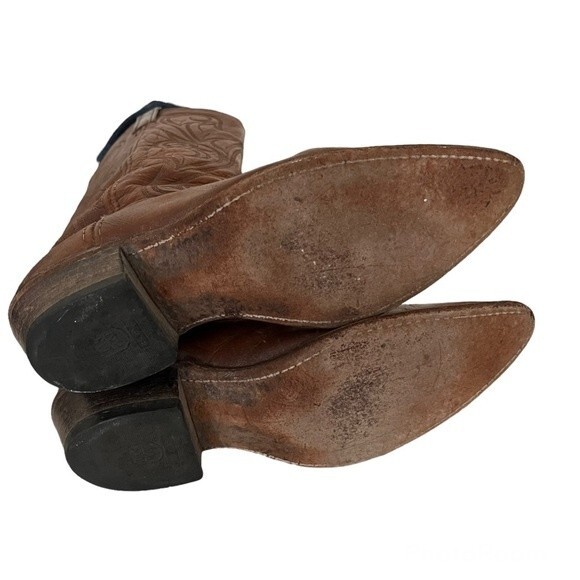 DAN POST Womens Cowboy Boots Tobacco Brown Pointed Toe Size 7.5 M - Picture 7 of 11